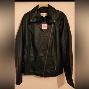 Women's Faux Leather Moto Jacket - Ava & Viv